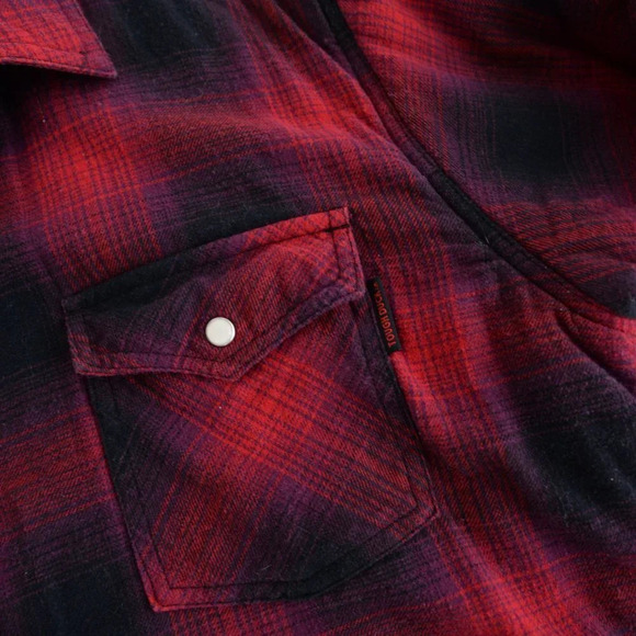 Tough Duck Red Black Checker Pattern Shacket Work Jacket Size 2XL - Picture 10 of 15